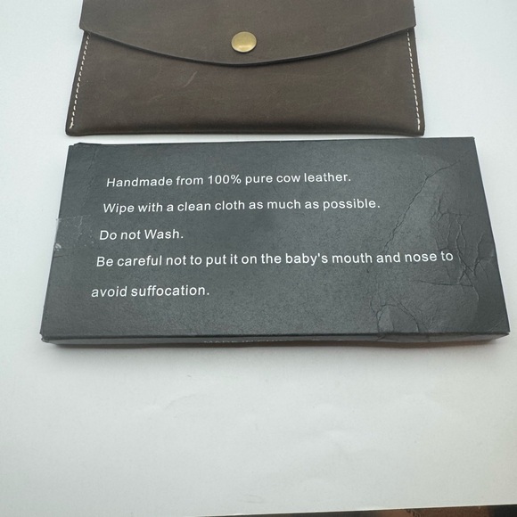 High Quality Brown Leather Multi-function Envelope Wallet Clutch  & Card New - Picture 4 of 13
